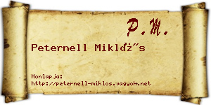 Peternell Miklós névjegykártya
